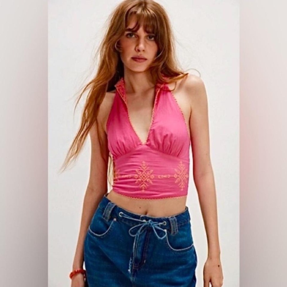 Free People Hello Lover Halter Top